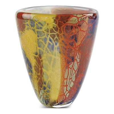 Badash Firestorm Hand-Blown Murano Style Glass Vase