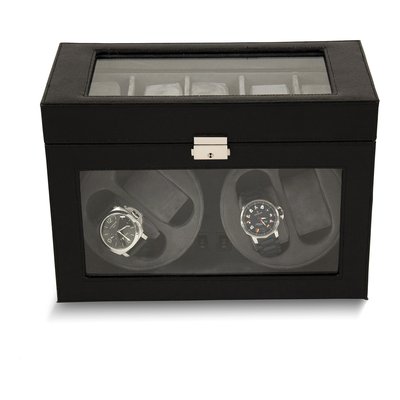 4-Watch Winder with 5-Watch Storage, Glass Door