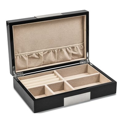 Black Lacquer Wooden Valet Jewelry Box – view 2