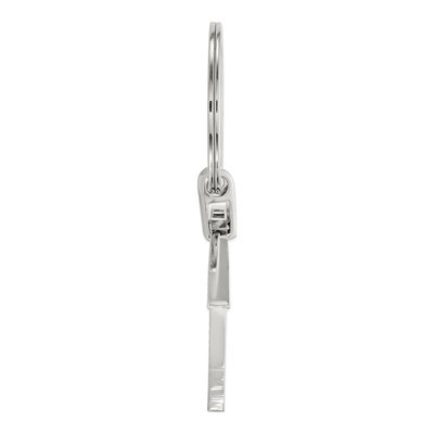 Nickel-Plated Enameled House Key Chain, 3 In – view 2