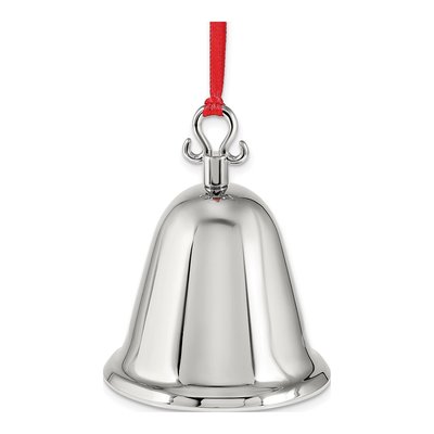 Engravable Red Ribbon Bell Ornament