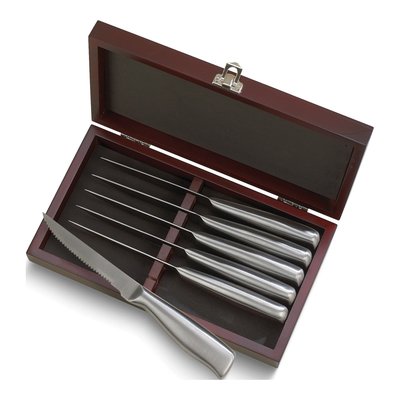 Appuntito 6-Piece Steel Knife Set in Wood Box