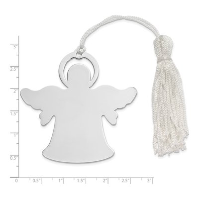Engravable White Tassel Angel Ornament - Gift Boxed – view 4