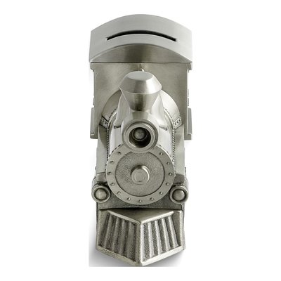 Pewter-Tone Engravable Train Bank Gift – view 3