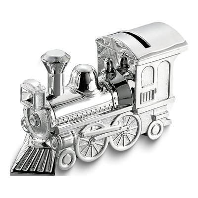 Nickel-Plated Metal Train Bank