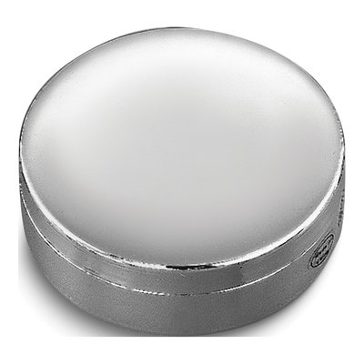Nickel-Plated Round Keepsake Box with Flocked Lining