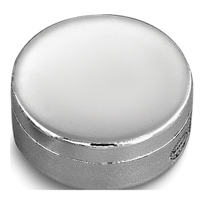Nickel-Plated Round Jewelry Box with Flocked Lining