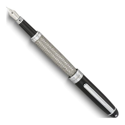 Charles Hubert Mesh Fountain Pen with Black Cap