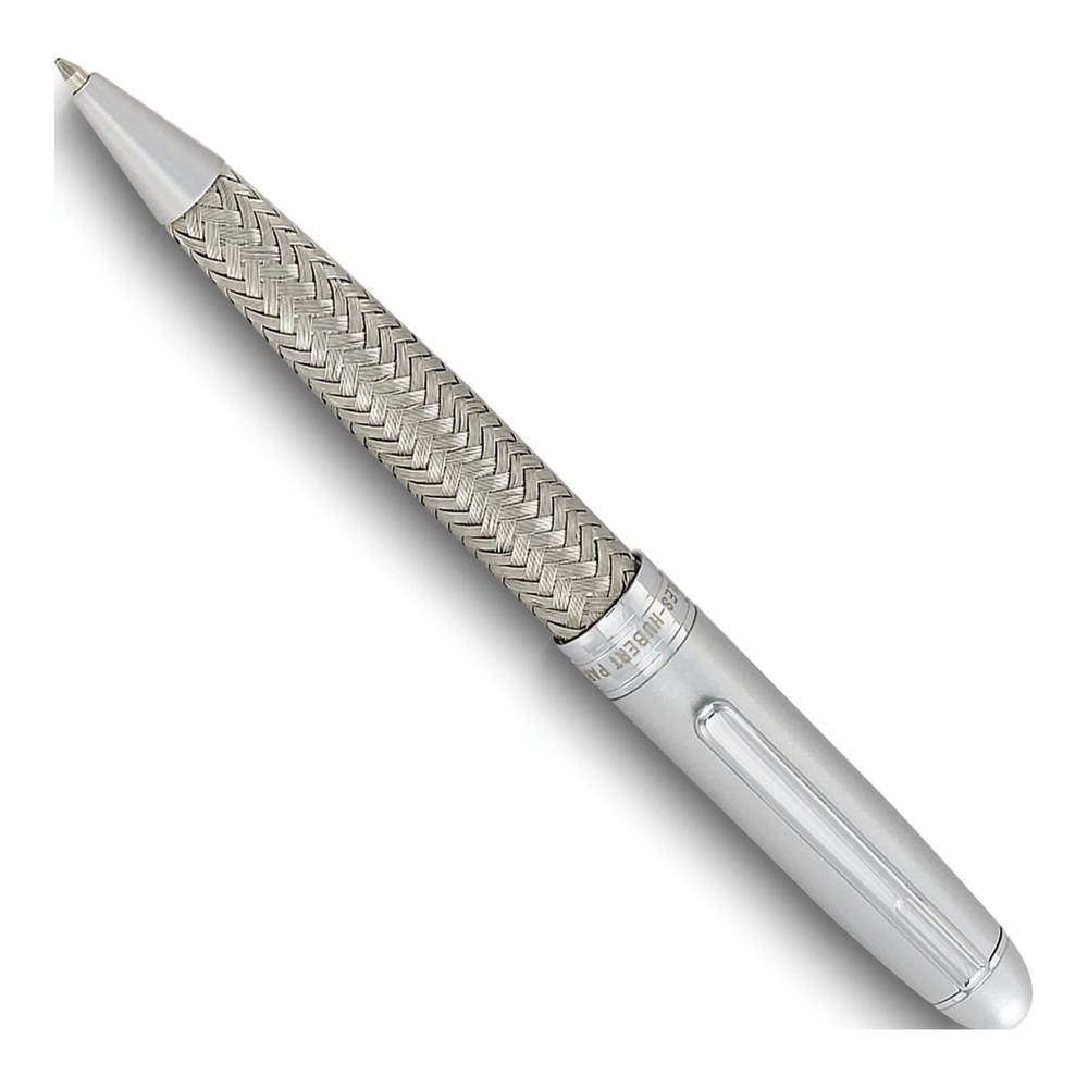 Charles Hubert Silver-Tone Mesh Ballpoint Pen