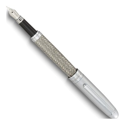 Charles Hubert Silver-Tone Mesh Fountain Pen