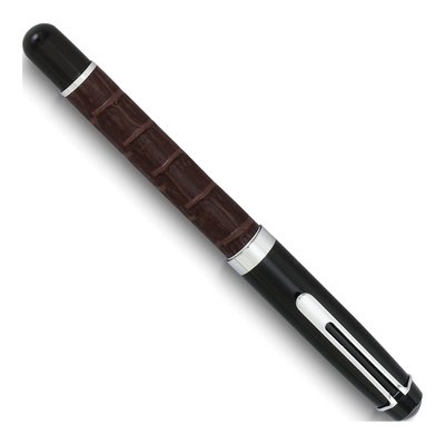 Charles Hubert Brown Croco Roller Ball Pen