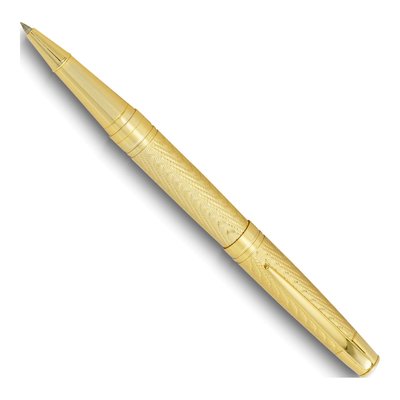Charles Hubert Gold-Tone Chevron Roller Ball Pen