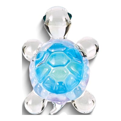 Handcrafted Blue Glass Turtle Figurine Gift – view 3
