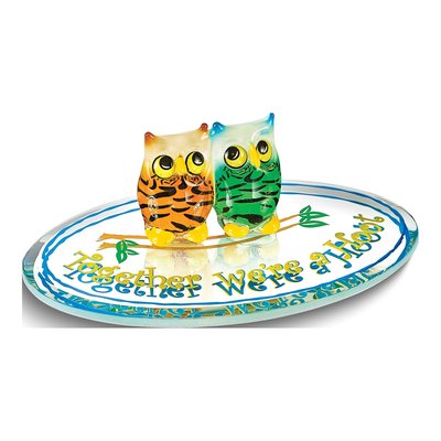 Owls Together We're a Hoot Glass Figurine Gift