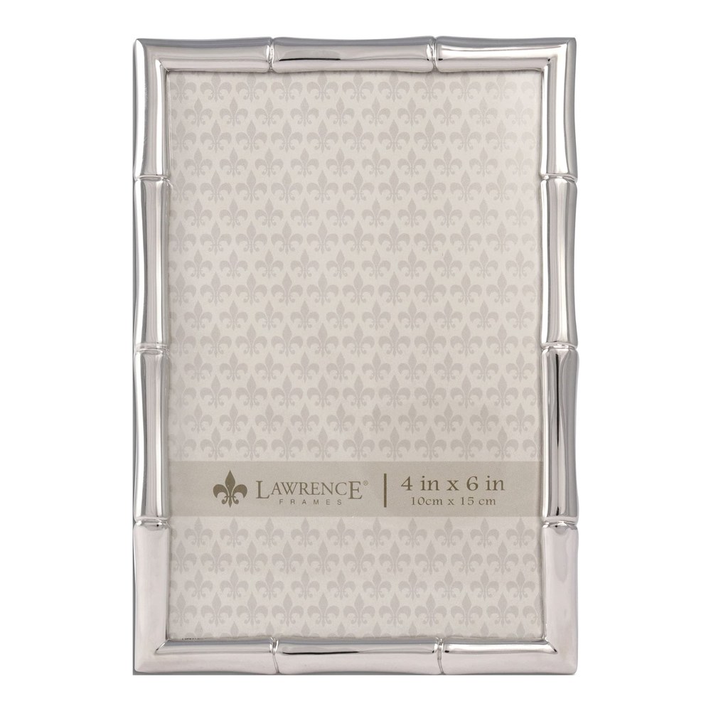 Silver-Tone Bamboo 4x6 Photo Frame Gift