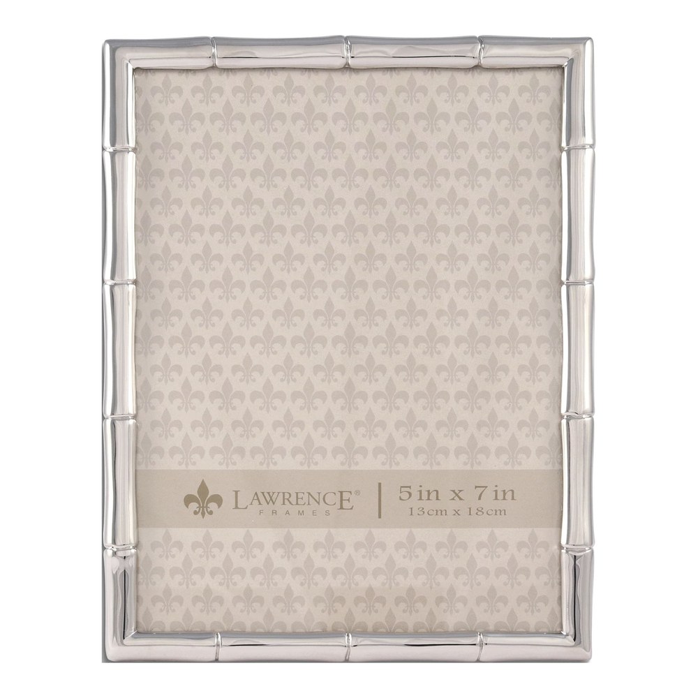 Silver-Tone Bamboo 5x7 Photo Frame Gift