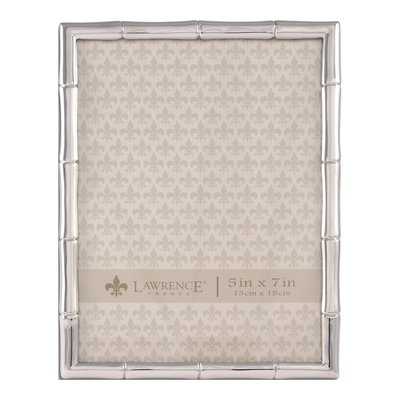 Silver-Tone Bamboo 5x7 Photo Frame Gift