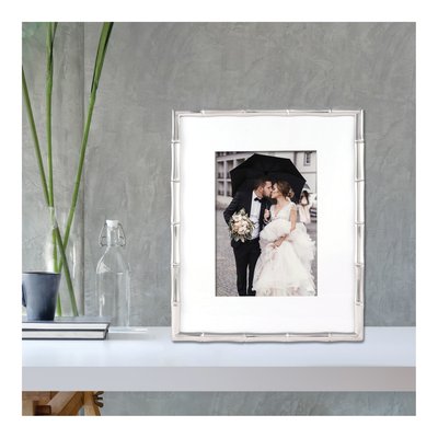 Silver-Tone Bamboo 8x10 Frame for 5x7 Photo – view 4