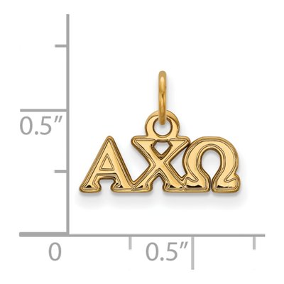 Alpha Chi Omega Gold-Plated Sterling Silver Extra Small Pendant – view 2