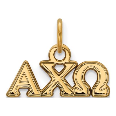 Alpha Chi Omega Gold-Plated Sterling Silver Extra Small Pendant