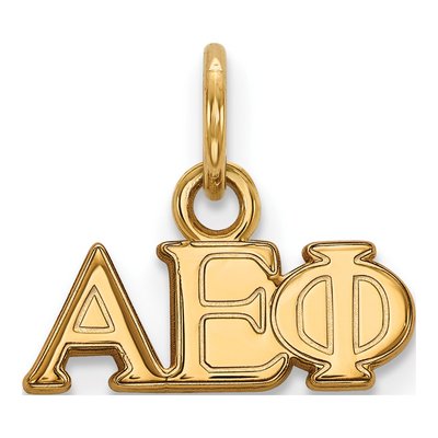 Alpha Epsilon Phi Gold-Plated Sterling Silver Extra Small Sorority Pendant