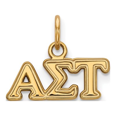 Alpha Sigma Tau Gold-Plated Sterling Silver Extra Small Pendant