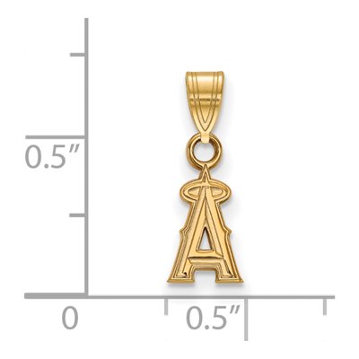 Los Angeles Angels Gold-Plated Sterling Silver LA Extra Small Pendant – view 2