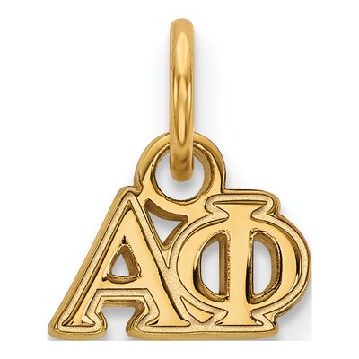 Alpha Phi Gold-Plated Sterling Silver Extra Small Sorority Pendant