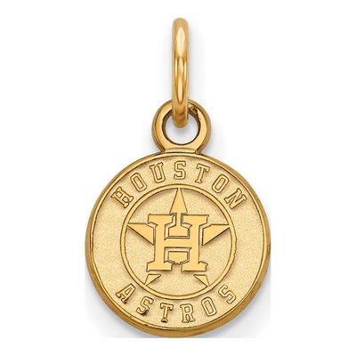 Houston Astros Gold-Plated Sterling Silver Extra Small Circle Pendant