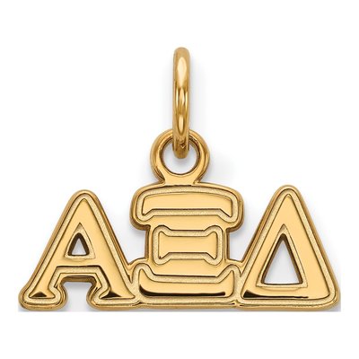 Alpha Xi Delta Gold-Plated Sterling Silver Extra Small Sorority Pendant