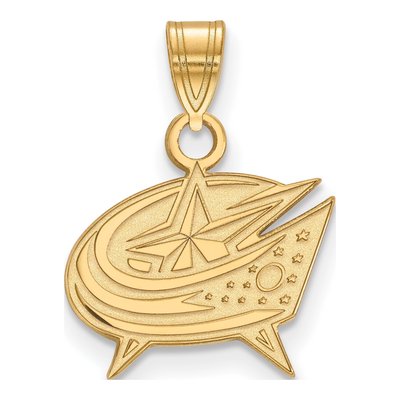 Columbus Blue Jackets Gold-Plated Sterling Silver Small Pendant