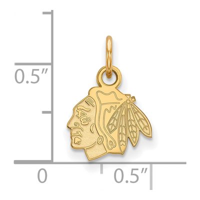 Chicago Blackhawks Gold-Plated Sterling Silver Extra Small Pendant – view 2