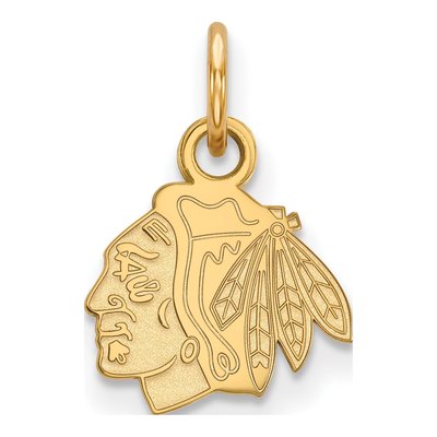 Chicago Blackhawks Gold-Plated Sterling Silver Extra Small Pendant