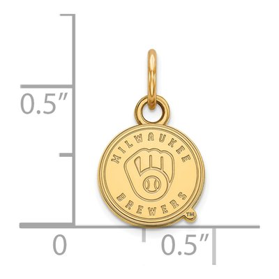 Milwaukee Brewers Gold-Plated Sterling Silver Extra Small Pendant – view 2