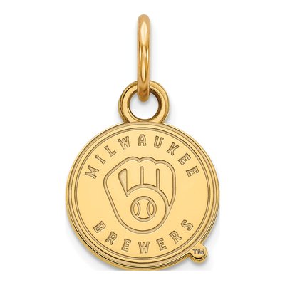 Milwaukee Brewers Gold-Plated Sterling Silver Extra Small Pendant