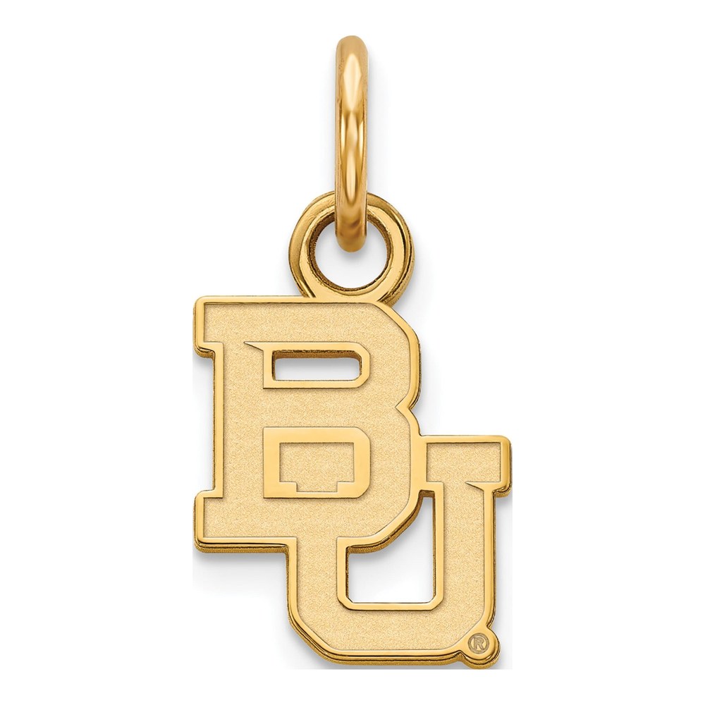 Sterling Silver Gold-Plated Logoart Baylor University Bears Extra Small Pendant