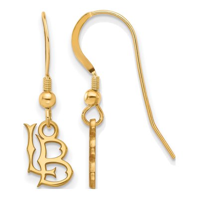 California State University Long Beach Gold-Plated Sterling Silver CSU Wire Earrings