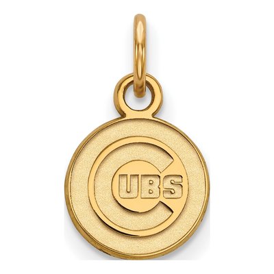 Chicago Cubs Gold-Plated Sterling Silver Extra Small Pendant