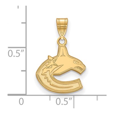 Vancouver Canucks Gold-Plated Sterling Silver Small Pendant – view 2