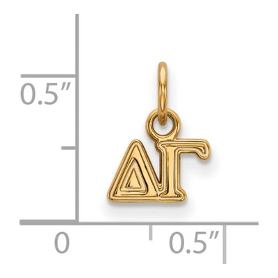 Delta Gamma Gold-Plated Sterling Silver Extra Small Sorority Pendant – view 2