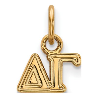Delta Gamma Gold-Plated Sterling Silver Extra Small Sorority Pendant