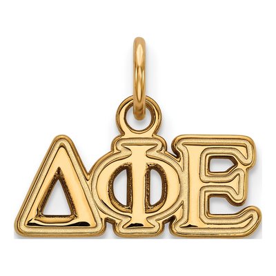 Delta Phi Epsilon Gold-Plated Sterling Silver Extra Small Sorority Pendant