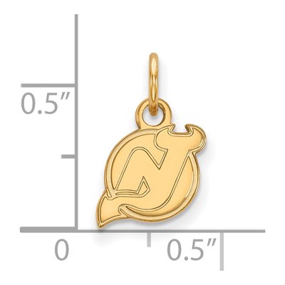 New Jersey Devils Gold-Plated Sterling Silver Extra Small Pendant – view 2