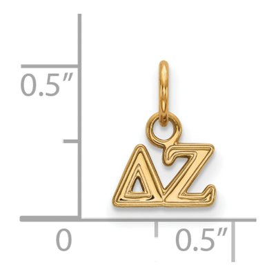Delta Zeta Gold-Plated Sterling Silver Extra Small Pendant – view 2