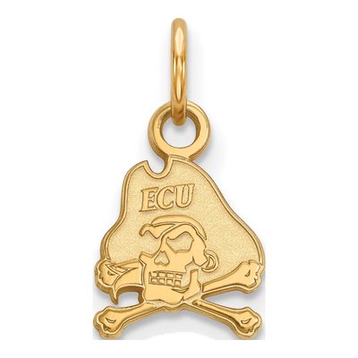 East Carolina University Gold-Plated Sterling Silver Pirates Extra Small Pendant
