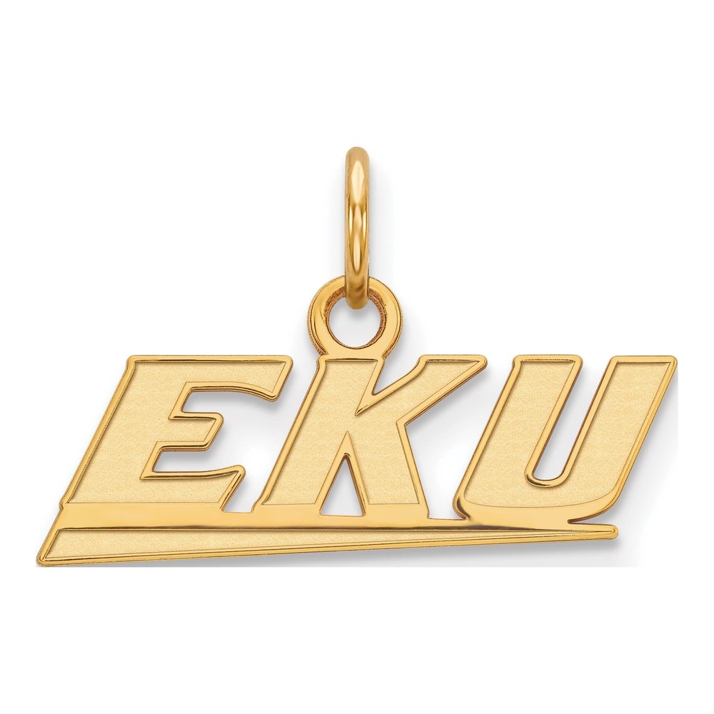 Sterling Silver Gold-Plated Logoart Eastern Kentucky University E-K-U Extra Small Pendant