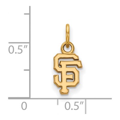 San Francisco Giants Gold-Plated Sterling Silver SF Extra Small Pendant – view 3