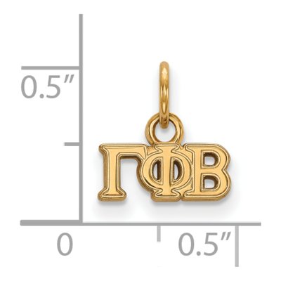 Gamma Phi Beta Gold-Plated Sterling Silver Extra Small Pendant – view 2