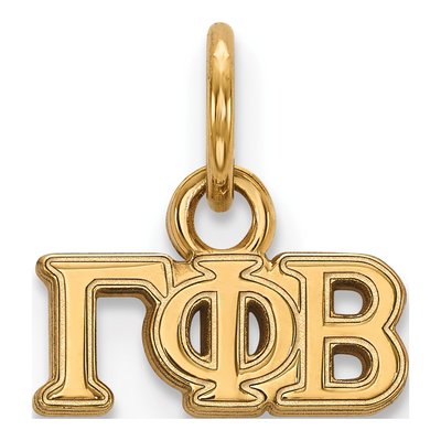 Gamma Phi Beta Gold-Plated Sterling Silver Extra Small Pendant