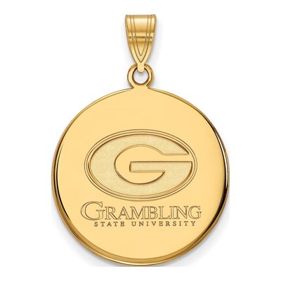 Grambling State University Gold-Plated Sterling Silver Large Disc Pendant